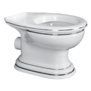 MILADY Унитаз моноблок, выпуск в пол белая керамика