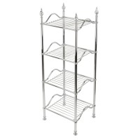 MIRELLA Этажерка, L37хH107xP33 см, 4 полки-решетки, латунь, хром