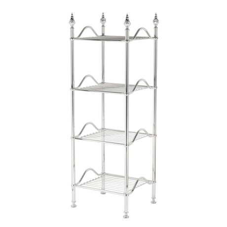 MIRELLA Этажерка, L37хH107xP33 см, 4 полки-решетки, латунь, хром