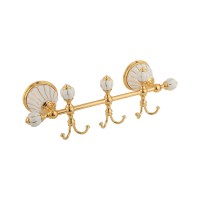 Планка с крючками Migliore Olivia 17525 с декором золото