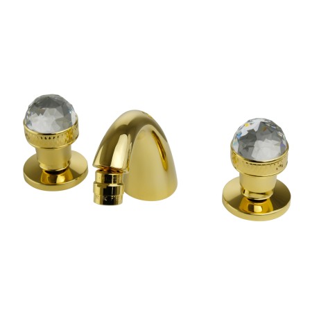 AXO SWAROVSKI См-ль д/биде, на 3 отв., золото