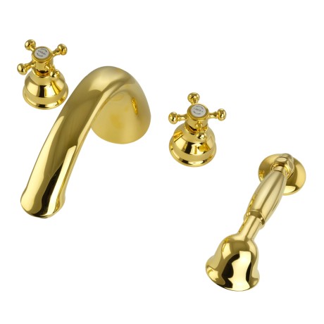 LADY См-ль на борт ванны, на 4 отв., золото