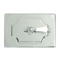 OTTONE CLASSIC EXPERT Декор. панель h145x217 мм, с отв. д/ручки, хром (БЕЗ РУЧКИ)