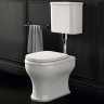 CHARME Комплект:унитаз напольный вып.в стену, бачок с низкой трубой и кн. хром, белый, БЕЗ КРЫШКИ