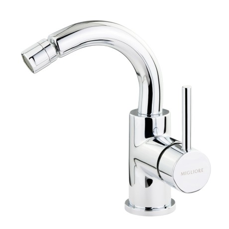 FORTIS См-ль д/биде моноком., излив изогнут, ручка сбоку, донный клапан "click-clack", хром