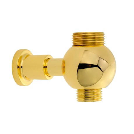 RICAMBI Штуцер проходной для душевой колонны, 1/2"x3/4", золото