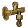 RICAMBI Кран-фильтр, 1/2" х 1/2", с переходником на 3/8" и цангой для жесткой подводки, бронза