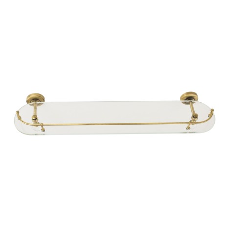 AMERIDA Полка c галереей, L60 см, стекло/бронза/Crystal