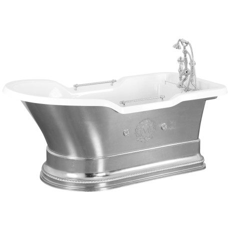 IMPERO PODIUM Ванна 180x87хH76 см. хром, подиум хром, слив/перелив хром+ 2 дек." MIGLIORE"