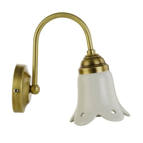 MIRELLA Светильник настенный, H20хL10xP20 cm, керамика/бронза