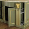 RAVENNA Комплект SX 161 см.OLIVA/FOGLIA ORO с зерк-ом, пенал слева, ст-ца DIANO REALE, ручки золото