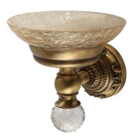 CRISTALIA Mыльница настенная, стекло/бронза/Crystal