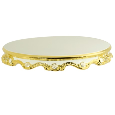 EMOZIONI Столешница D62 см.(без колонны), керамика, цвет белый, декор золото, swarovski