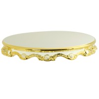 EMOZIONI Столешница D62 см.(без колонны), керамика, цвет белый, декор золото, swarovski