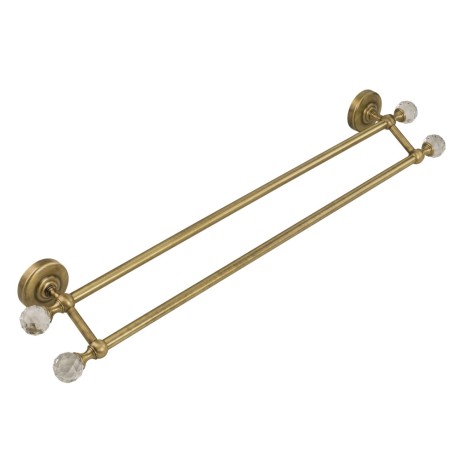 AMERIDA Полотенцедержатель двойной, L60 см, бронза/Crystal