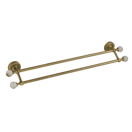 AMERIDA Полотенцедержатель двойной, L60 см, бронза/Crystal