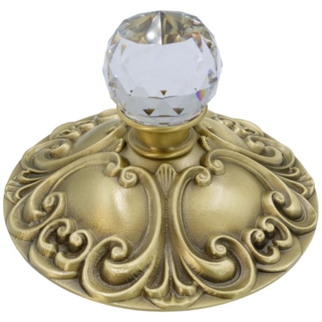 CRISTALIA Баночка высокая, H16 см. с крышкой, стекло/бронза/Crystal