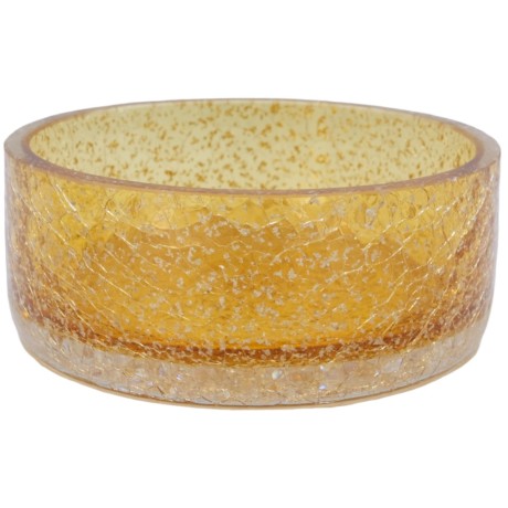 CRISTALIA Баночка низкая, H13 см. с крышкой, стекло/бронза/Crystal