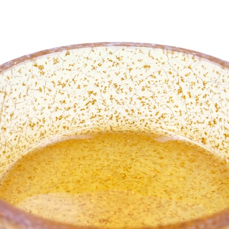 CRISTALIA Баночка низкая, H13 см. с крышкой, стекло/бронза/Crystal