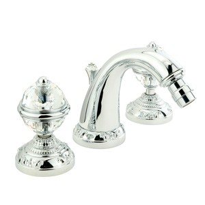 CRISTALIA См-ль д/биде на 3 отв., ручки CRYSTAL, хром