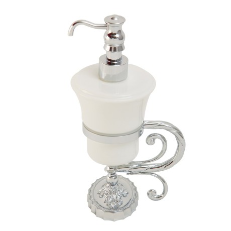 EDERA Дозатор жидкого мыла настольный, керамика/хром