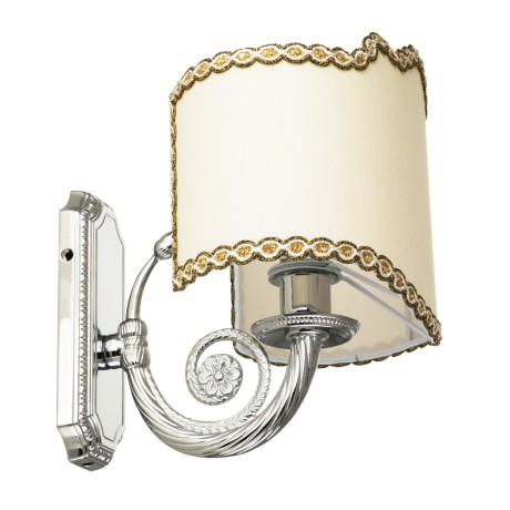 MIRELLA Светильник настенный, H24хL20хP22 cm, ткань/хром