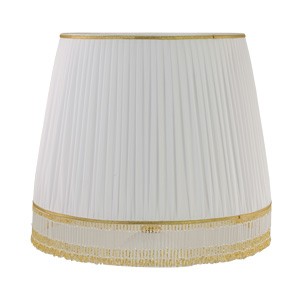 DUBAI Абажур для лампы яйцо 27517, d.48 см., ткань, цвет белый, декор золото