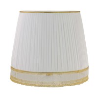 DUBAI Абажур для лампы яйцо 27517, d.48 см., ткань, цвет белый, декор золото