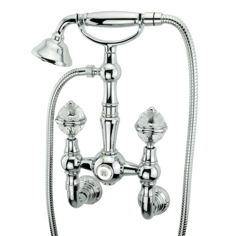 CRISTALIA См-ль д/душа внешний, вых. М1/2", в компл: шланг+ручная лейка+ручки CRYSTAL (NEW), хром