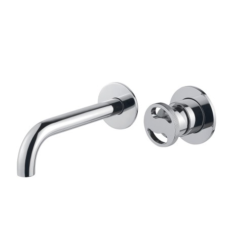 REVERSA См-ль д/раковины скрытого монтажа моноком. настенный, на 2 отв. излив L19 см, хром