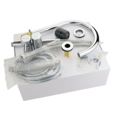 FORTIS См-ль на борт ванны моноком., на 4 отв. с девиатором, хром