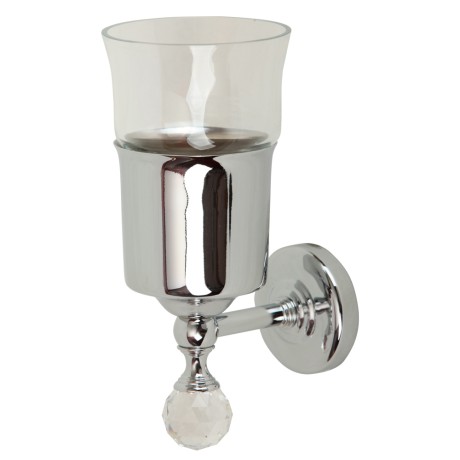 AMERIDA Cтакан настенный, стекло/хром Crystal