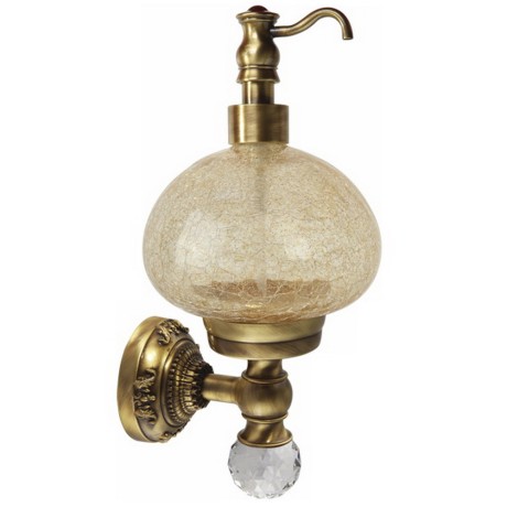 CRISTALIA Дозатор жидкого мыла настенный, стекло/бронза/Crystal