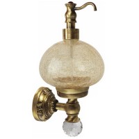 CRISTALIA Дозатор жидкого мыла настенный, стекло/бронза/Crystal