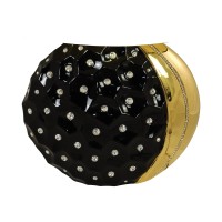 TOKIO Лампа настольная H.74 см., керамика, цвет черный, декор золото, swarovsk (БЕЗ АБАЖУРА)i