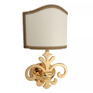 MIRELLA Светильник настенный, H37хL21хP13 cm, ткань/золото