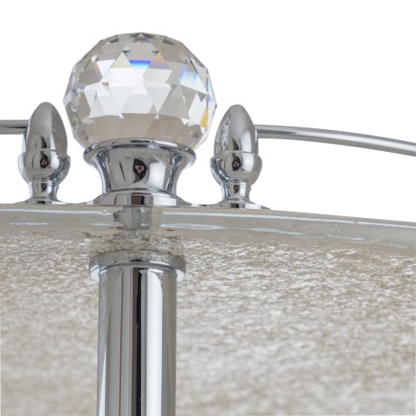 CRISTALIA Столик на колёсиках, H57xD40 см, стекло/хром/Crystal
