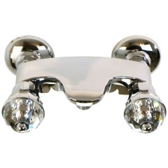 KORONA См-ль д/душа внешний, выход М1/2", ручки SWAROVSKI, хром (NEW)