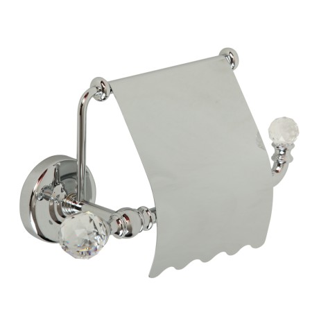 AMERIDA Бумагодержатель закрытый (с крышкой), хром/Crystal