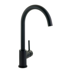 CUCINA FORTIS См-ль д/кухни моноком., высокий излив, ручка сбоку, черный матовый