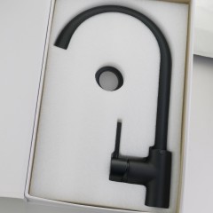 CUCINA FORTIS См-ль д/кухни моноком., высокий излив, ручка сбоку, черный матовый