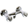 KORONA См-ль д/душа внешний, изогнутый, выход М1/2", ручки SWAROVSKI, хром (NEW)