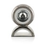 DUBAI Часы настольные 20xH27,5 см., керамика, цвет белый, декор платина, swarovski