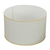 TOKIO Абажур для лампы 27521, 27522, D.55xH25 см, ткань, цвет белый, декор золото