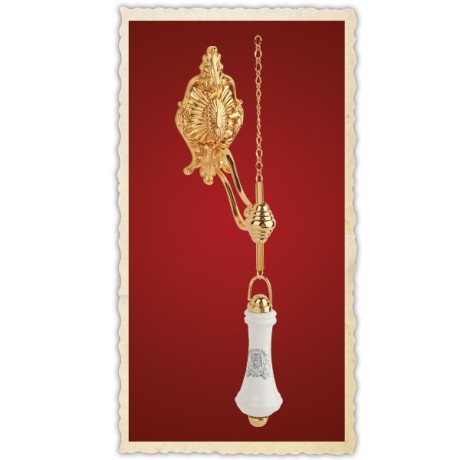 ELISABETTA  Комплект для высокого бачка: ручка керамика, цепочка, держатель, хром