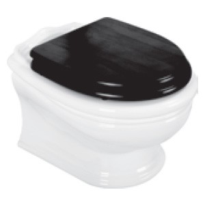 MILADY Унитаз подвесной, декор: D2 широкий платина/белая керамика