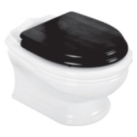 MILADY Унитаз подвесной, декор: D2 широкий платина/белая керамика