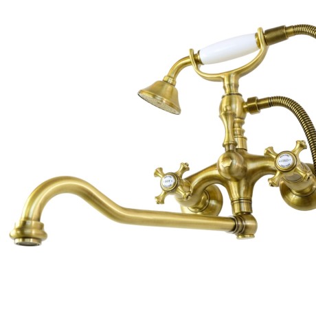 PRESTIGE См-ль д/ванны внешний, c поворотным изливом, бронза