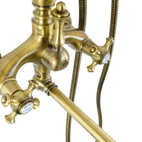 PRESTIGE См-ль д/ванны внешний, c поворотным изливом, бронза