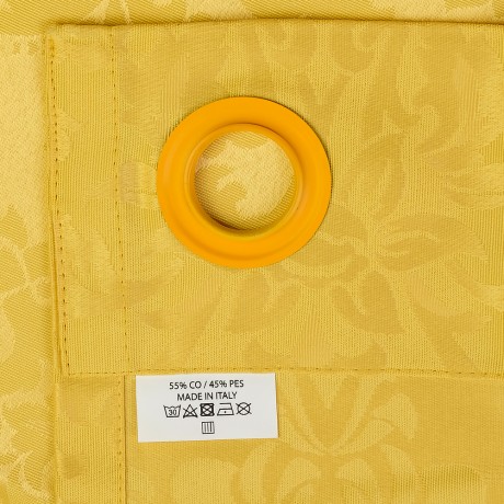 MIGLIORE Шторка L180xH200 см. для душа/ванны, текстиль, узор БАРОККО, цвет бежево-золотой